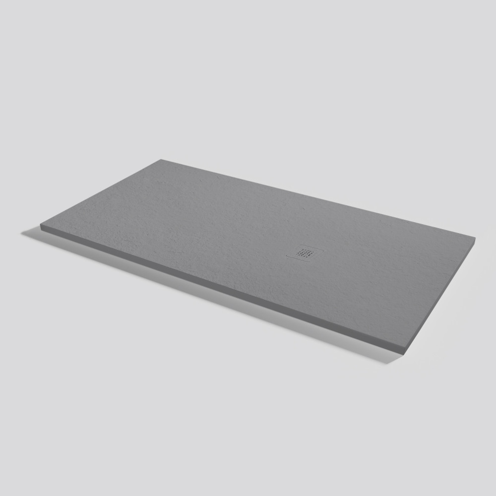 Shower tray Base Slate Platinum Rectangular 160x80