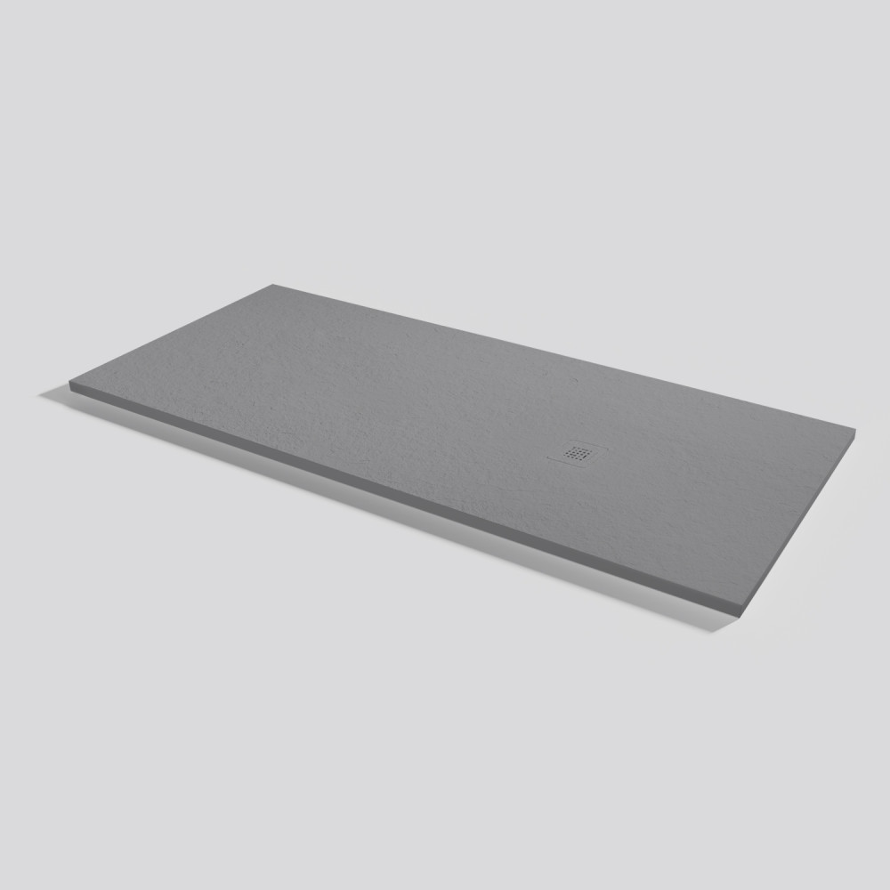 Shower tray Base Slate Platinum Rectangular 180x80