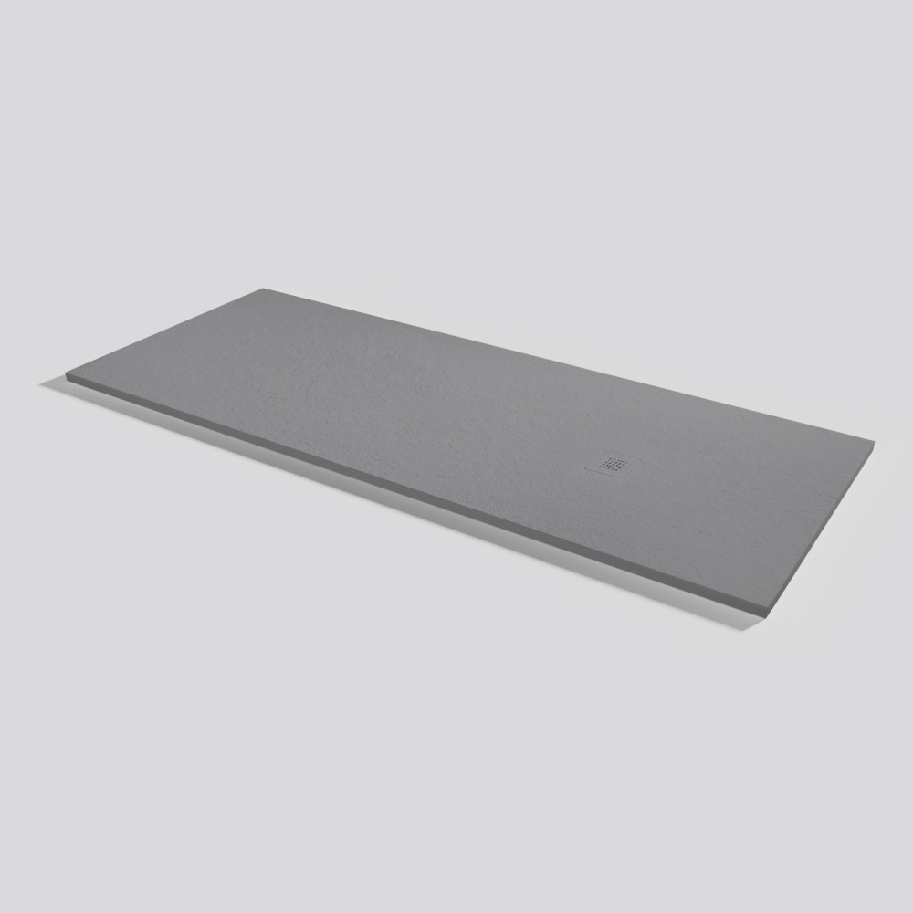 Shower tray Base Slate Platinum Rectangular 200x80