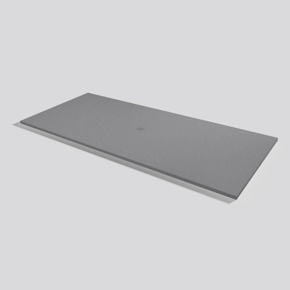 Shower tray Base Slate Platinum Rectangular 220x100