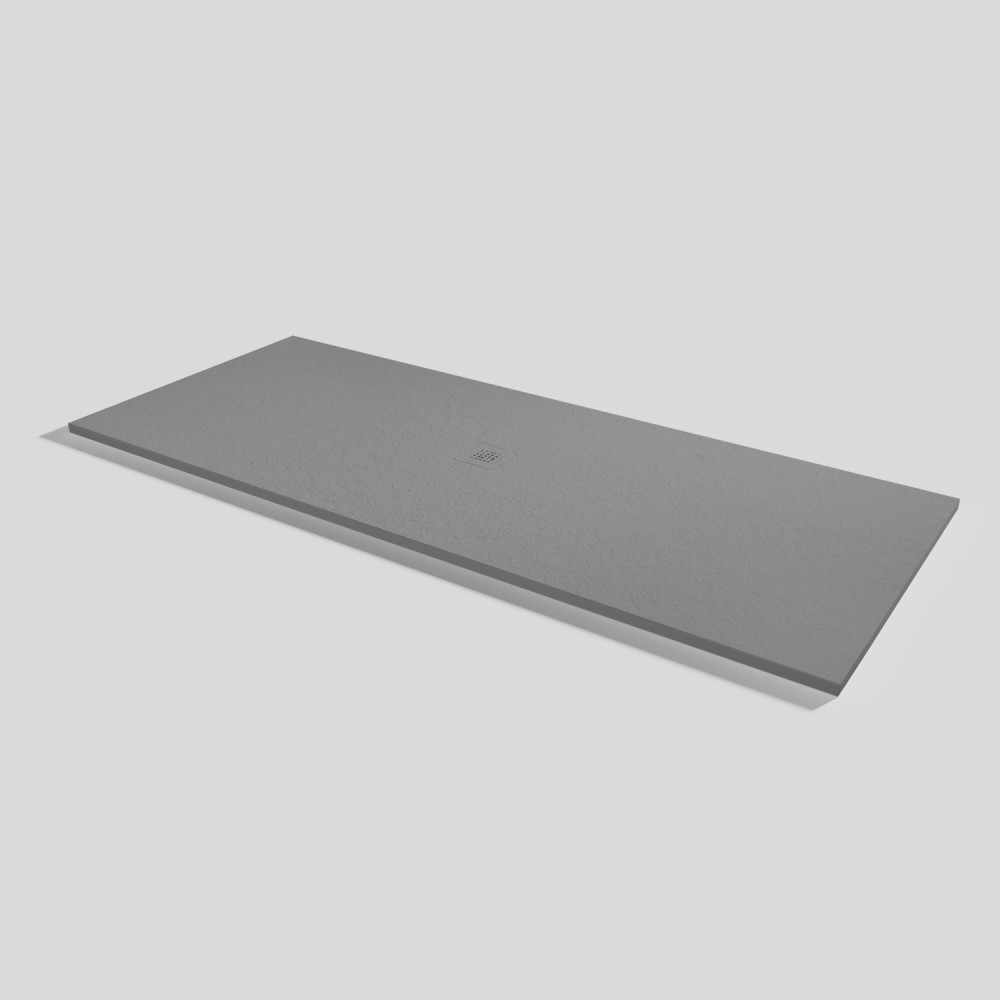 Shower tray Base Slate Platinum Rectangular 220x90
