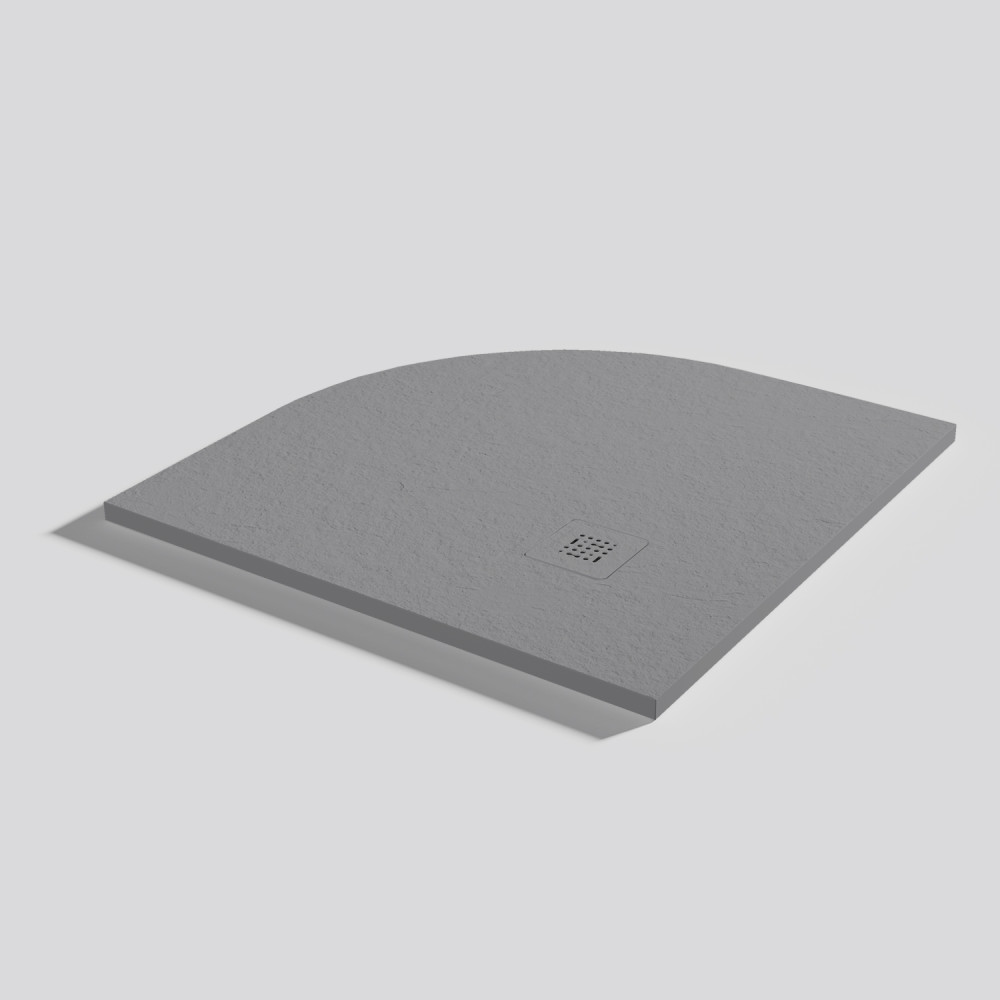 Shower tray Base Slate Platinum Angular 90x90