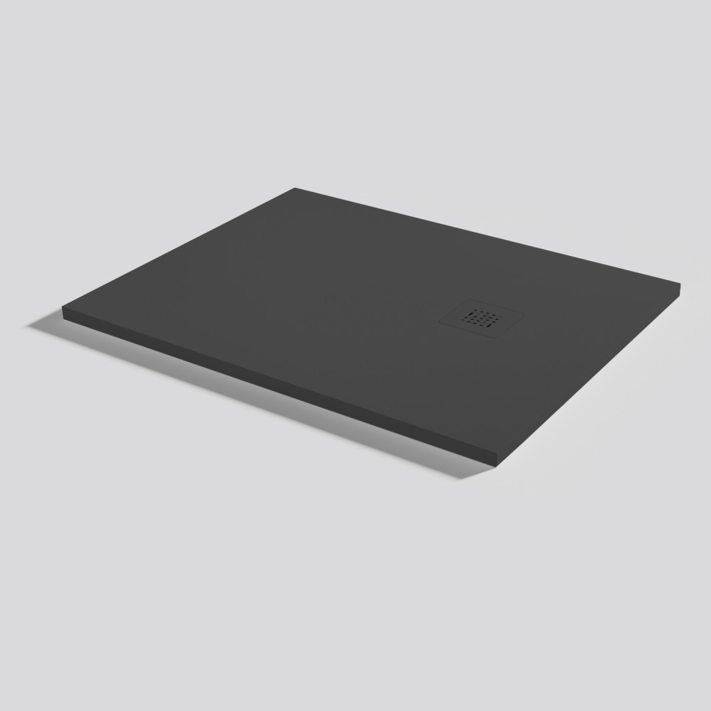 Shower tray Base Zero Ink Rectangular 100x80