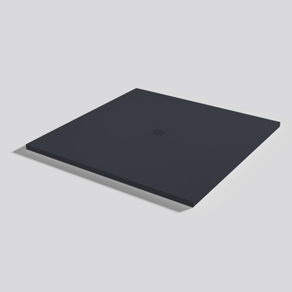 Plato de ducha Base Zero Negro Cuadrado 100x100