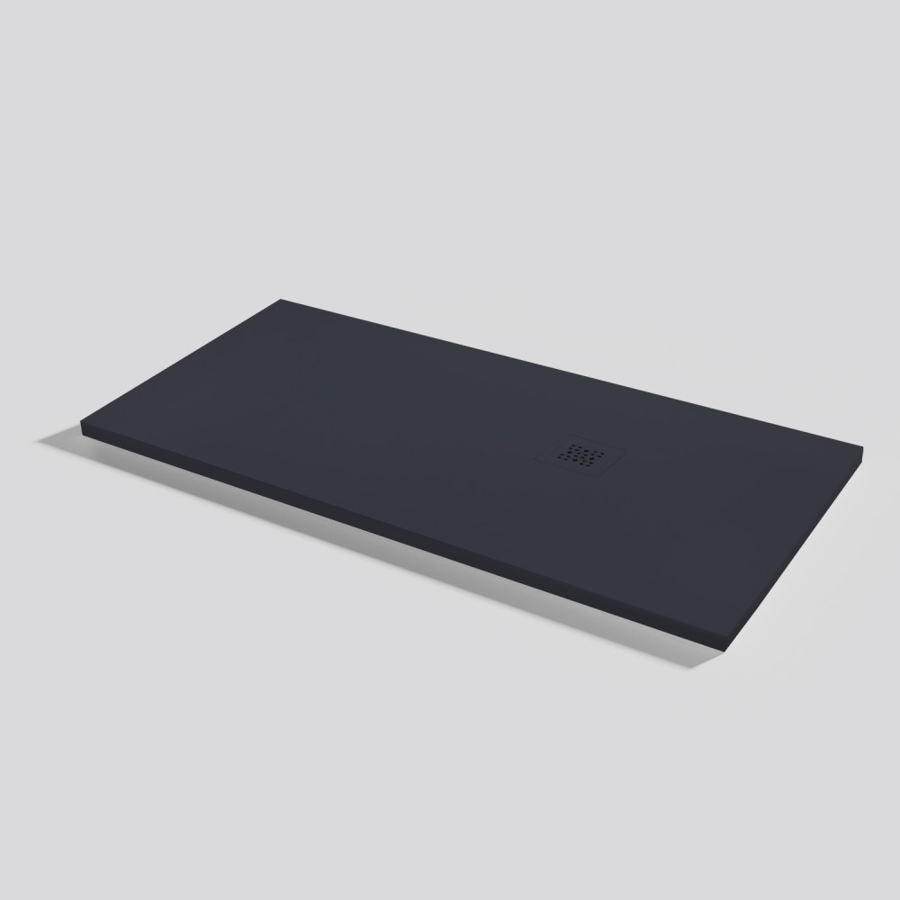Plato de ducha Base Zero Negro Rectangular 140x70