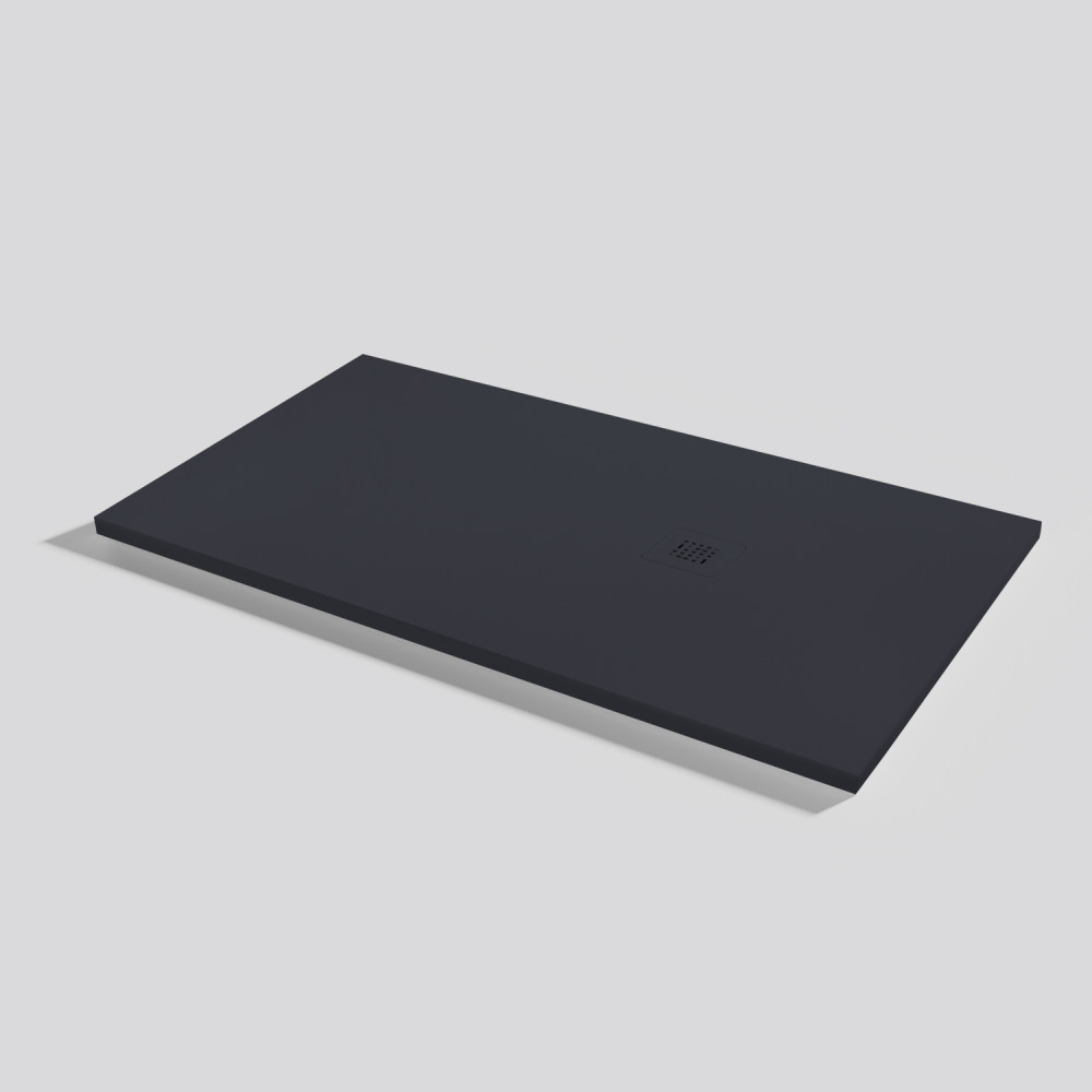 Plato de ducha Base Zero Negro Rectangular 140x80