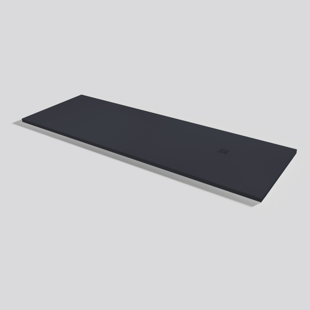 Plato de ducha Base Zero Negro Rectangular 200x70