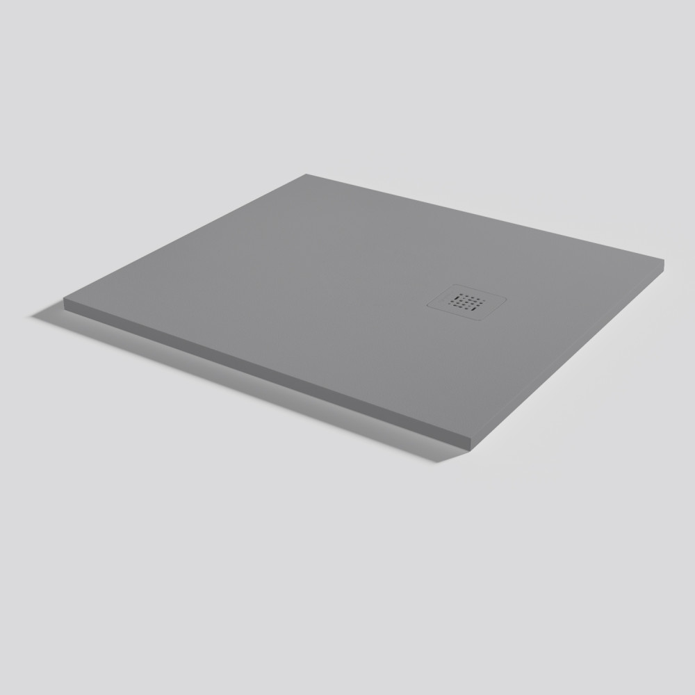 Shower tray Base Zero Platinum Rectangular 100x90