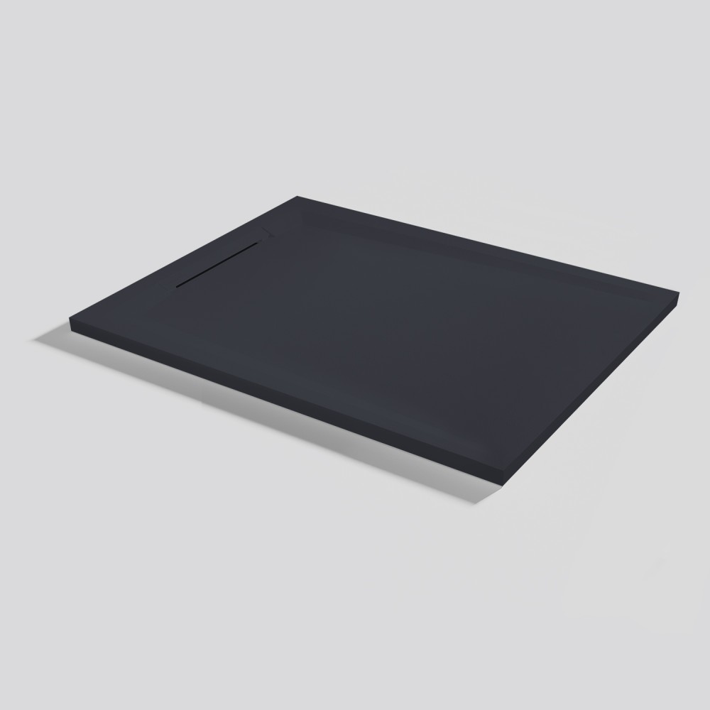 Shower tray Flow Zero Negro Rectangular 100x80