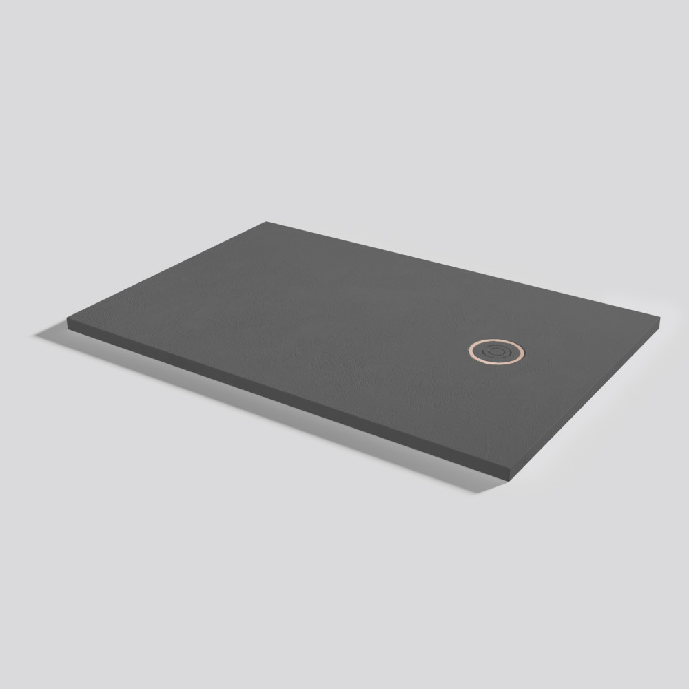 Plato de ducha Focus Beton Acier Rectangular 120x80