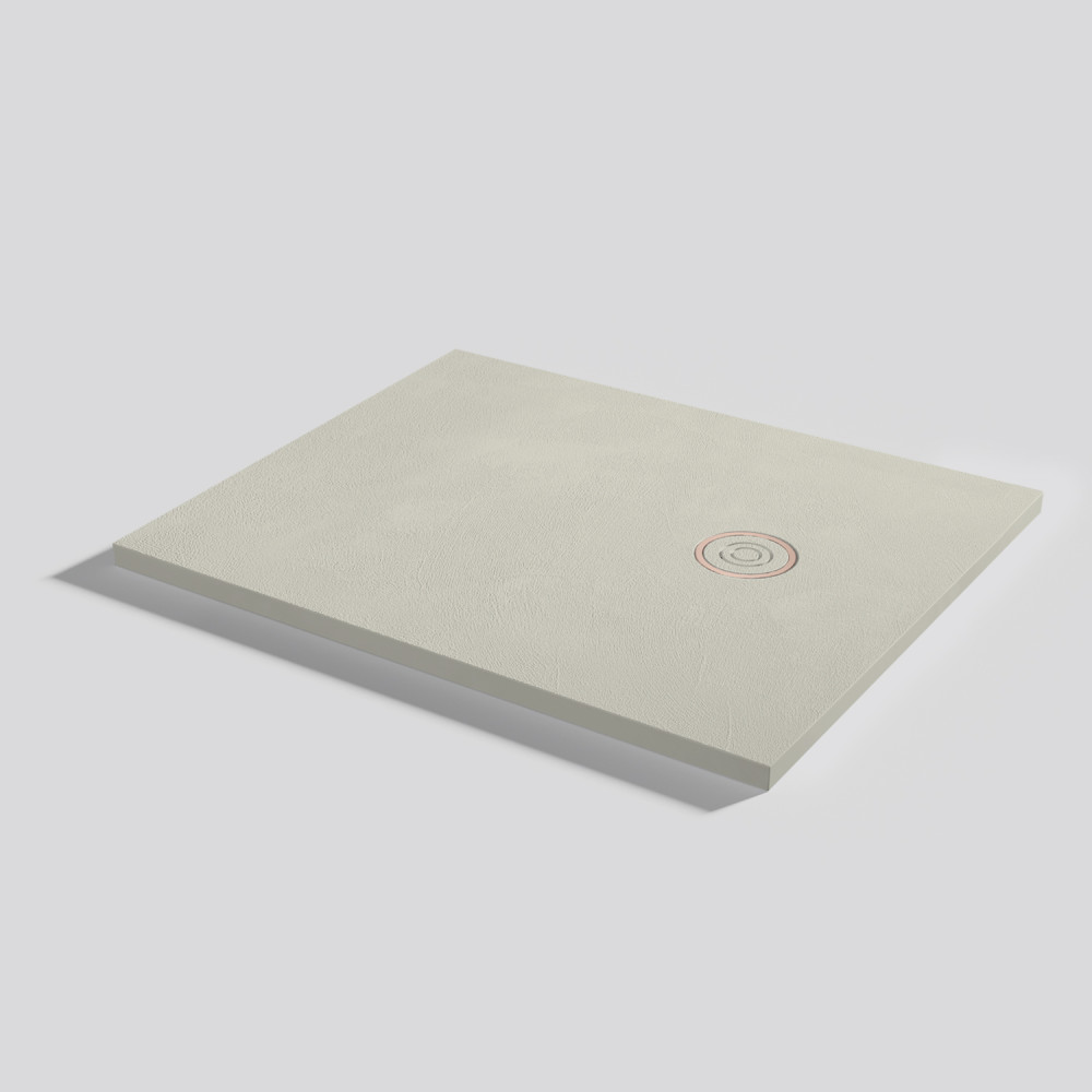 Plato de ducha Focus Beton Beige Rectangular 100x80