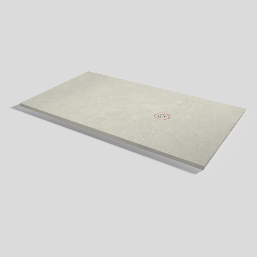 Plato de ducha Focus Beton Beige Rectangular 180x100