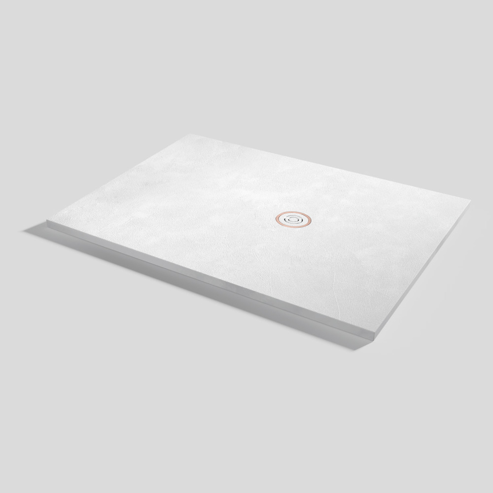 Plato de ducha Focus Beton Blanco Rectangular 140x100
