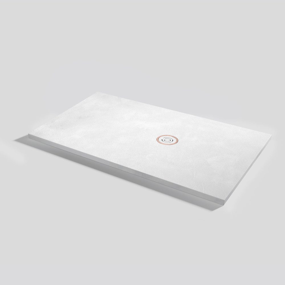 Plato de ducha Focus Beton Blanco Rectangular 140x80