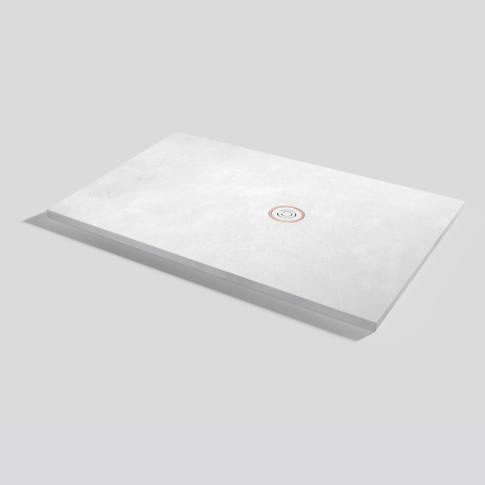 Plato de ducha Focus Beton Blanco Rectangular 140x90