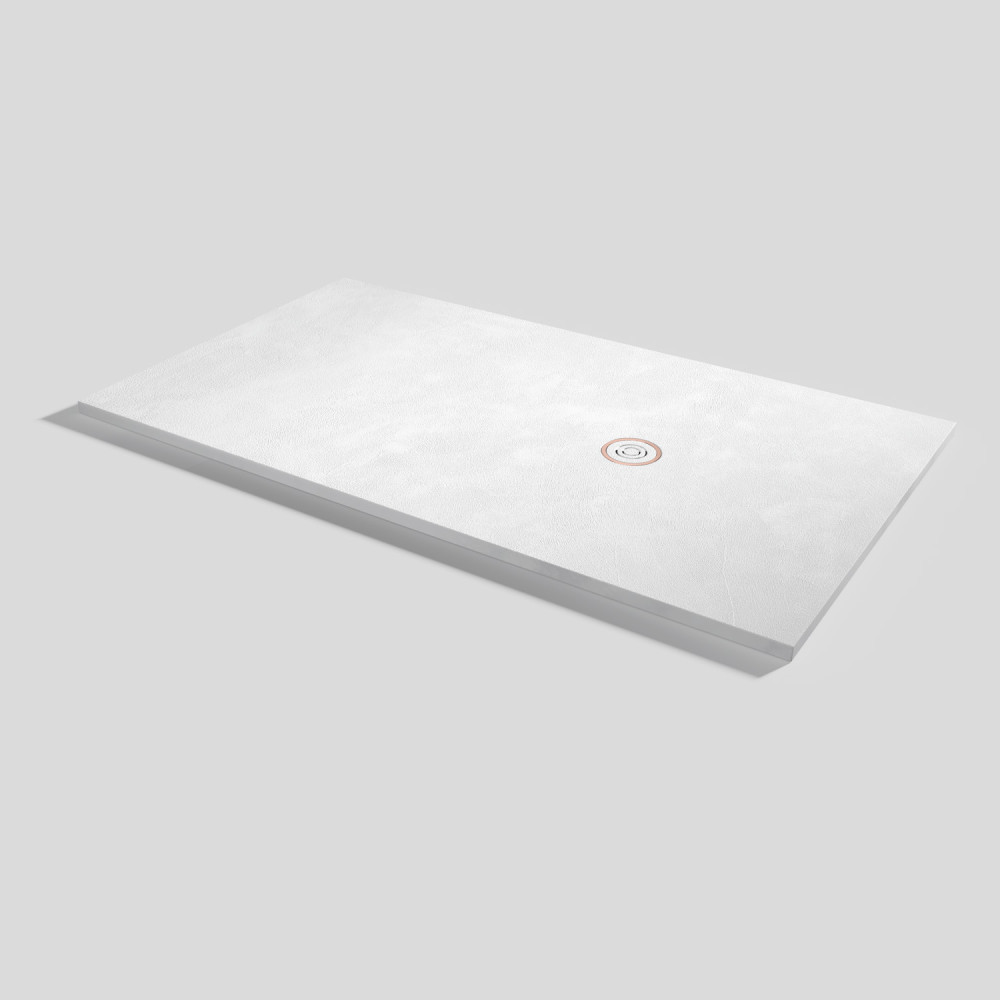 Plato de ducha Focus Beton Blanco Rectangular 180x100