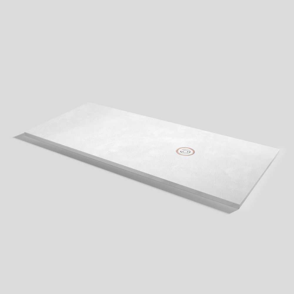 Plato de ducha Focus Beton Blanco Rectangular 180x80