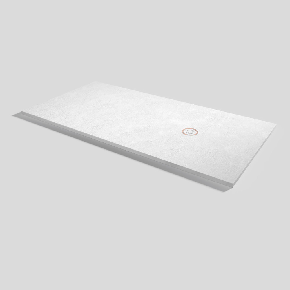 Plato de ducha Focus Beton Blanco Rectangular 200x100