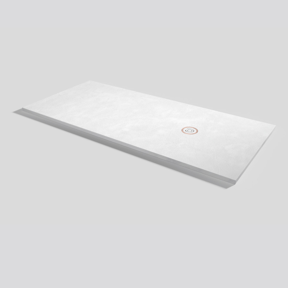 Plato de ducha Focus Beton Blanco Rectangular 200x90