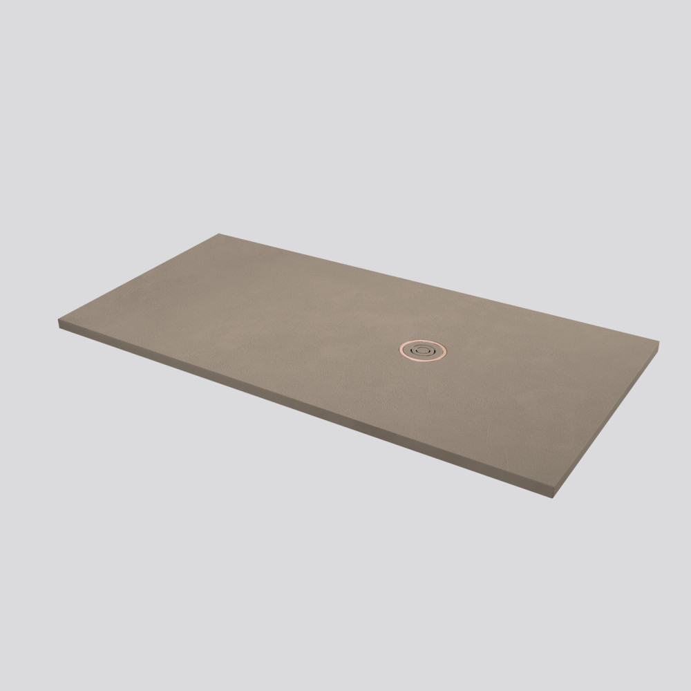 Plato de ducha Focus Beton Capuccino Rectangular 160x80