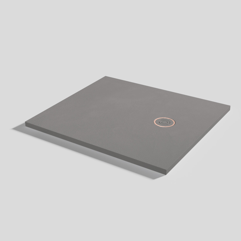 Plato de ducha Focus Beton Cemento Rectangular 100x90