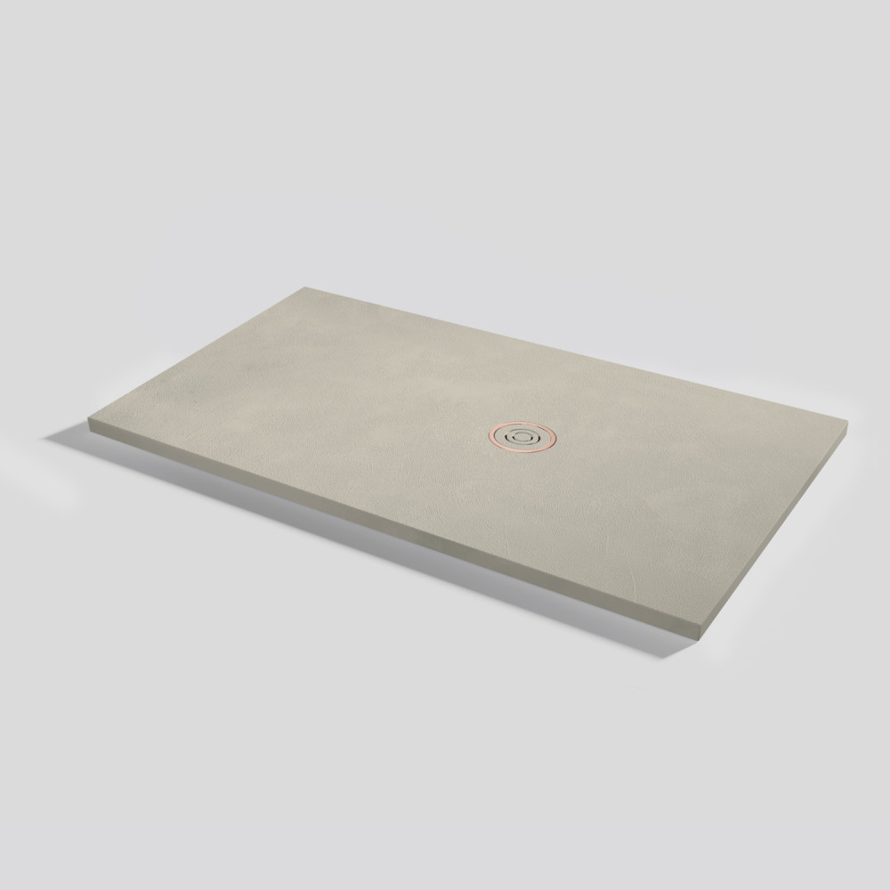 Plato de ducha Focus Beton Crema Rectangular 140x80