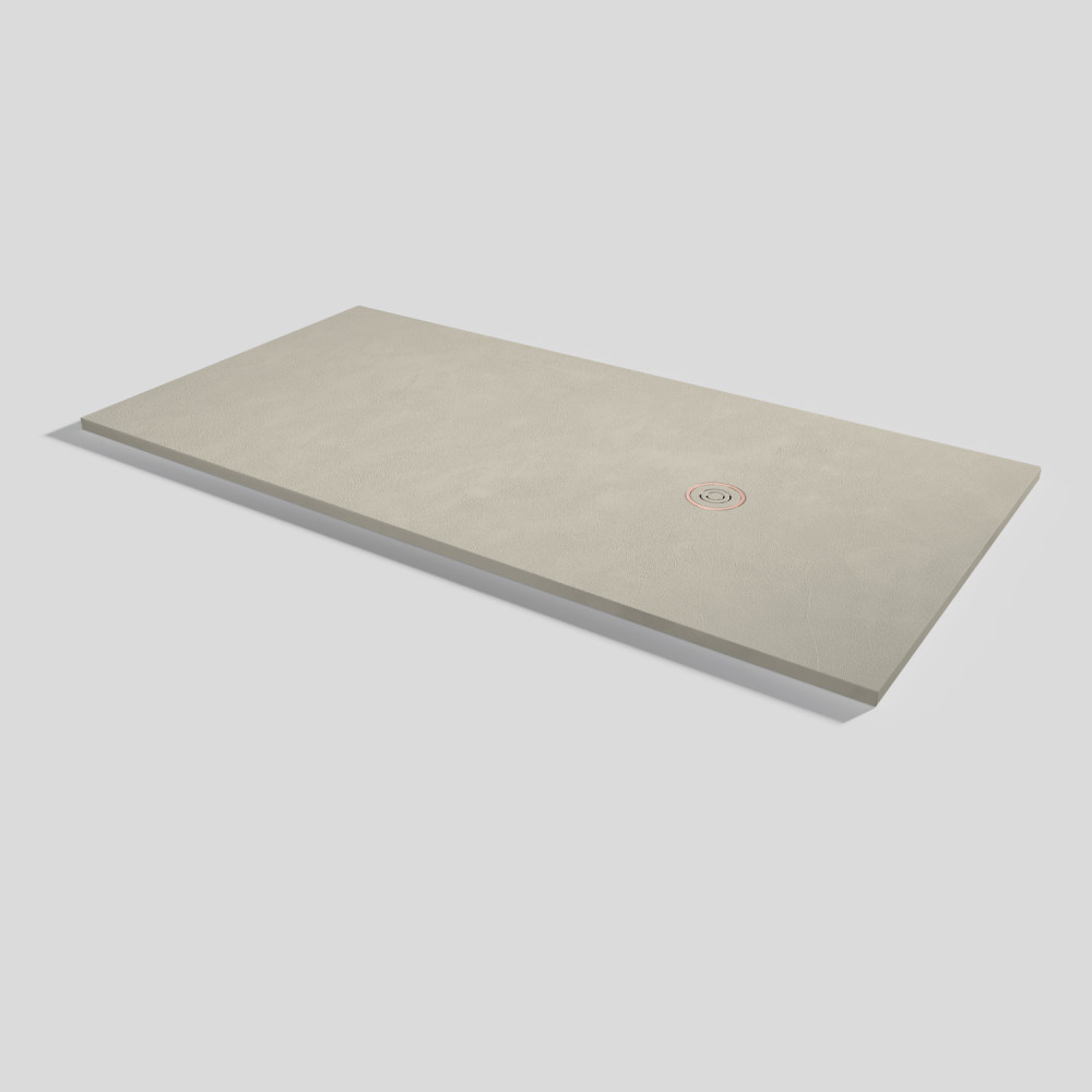 Plato de ducha Focus Beton Crema Rectangular 200x100
