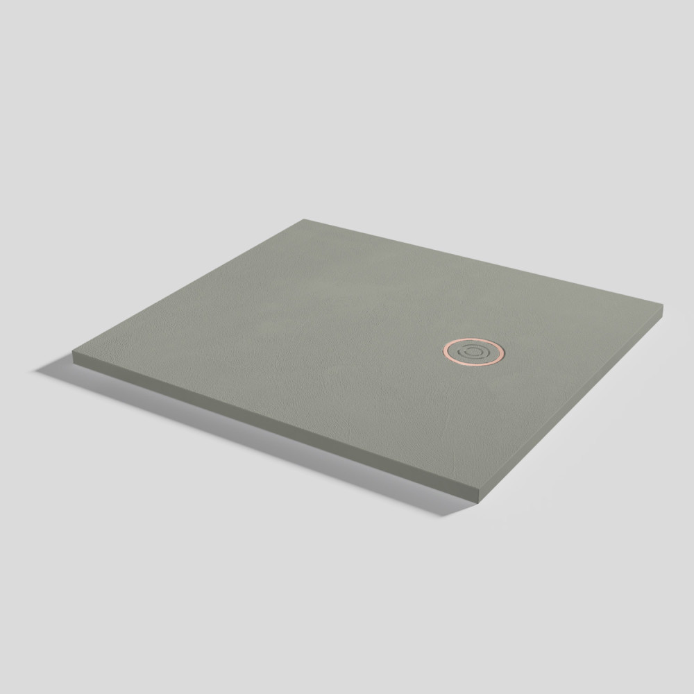 Plato de ducha Focus Beton Grey Rectangular 100x90