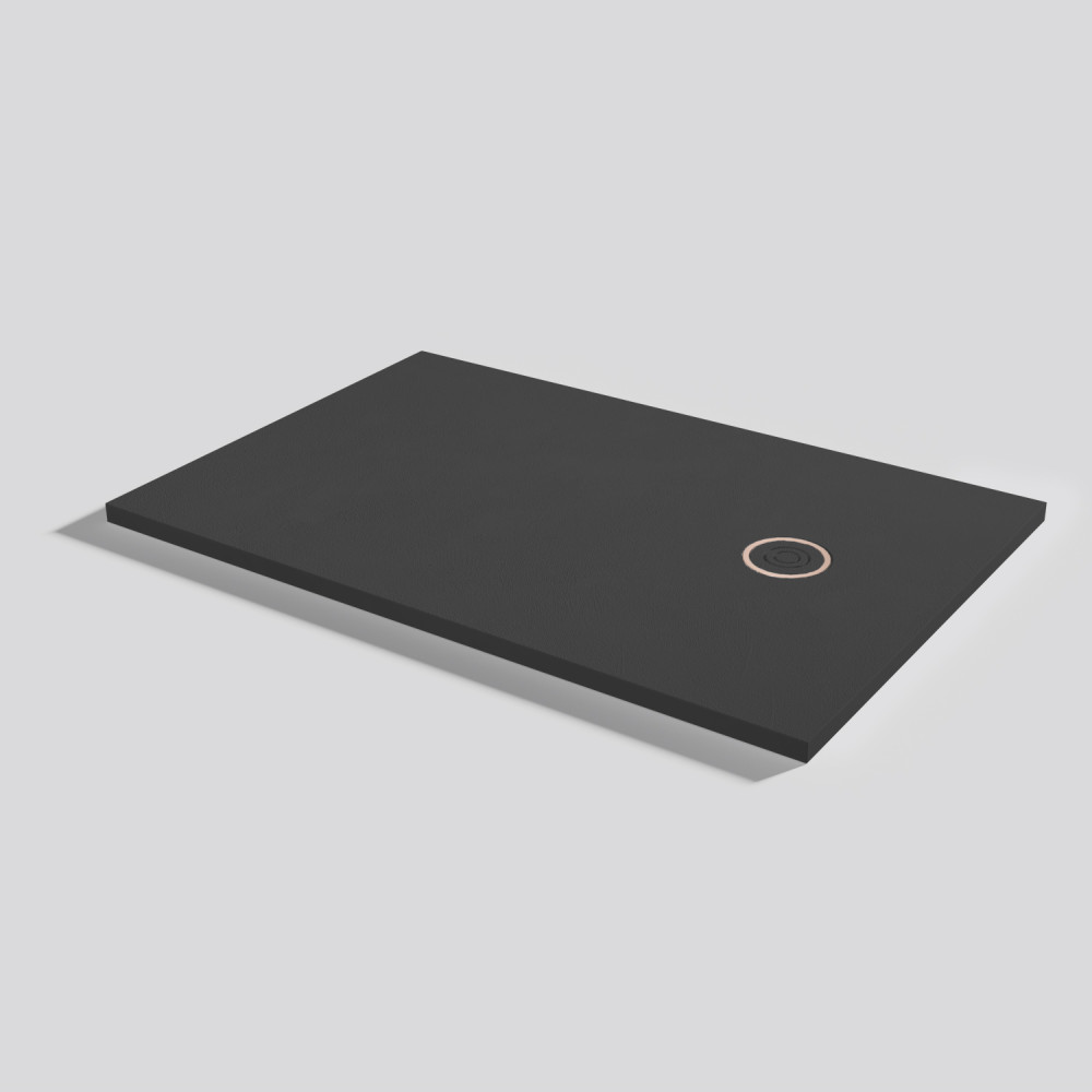 Piatto doccia Focus Beton Ink Rettangolare 120x80