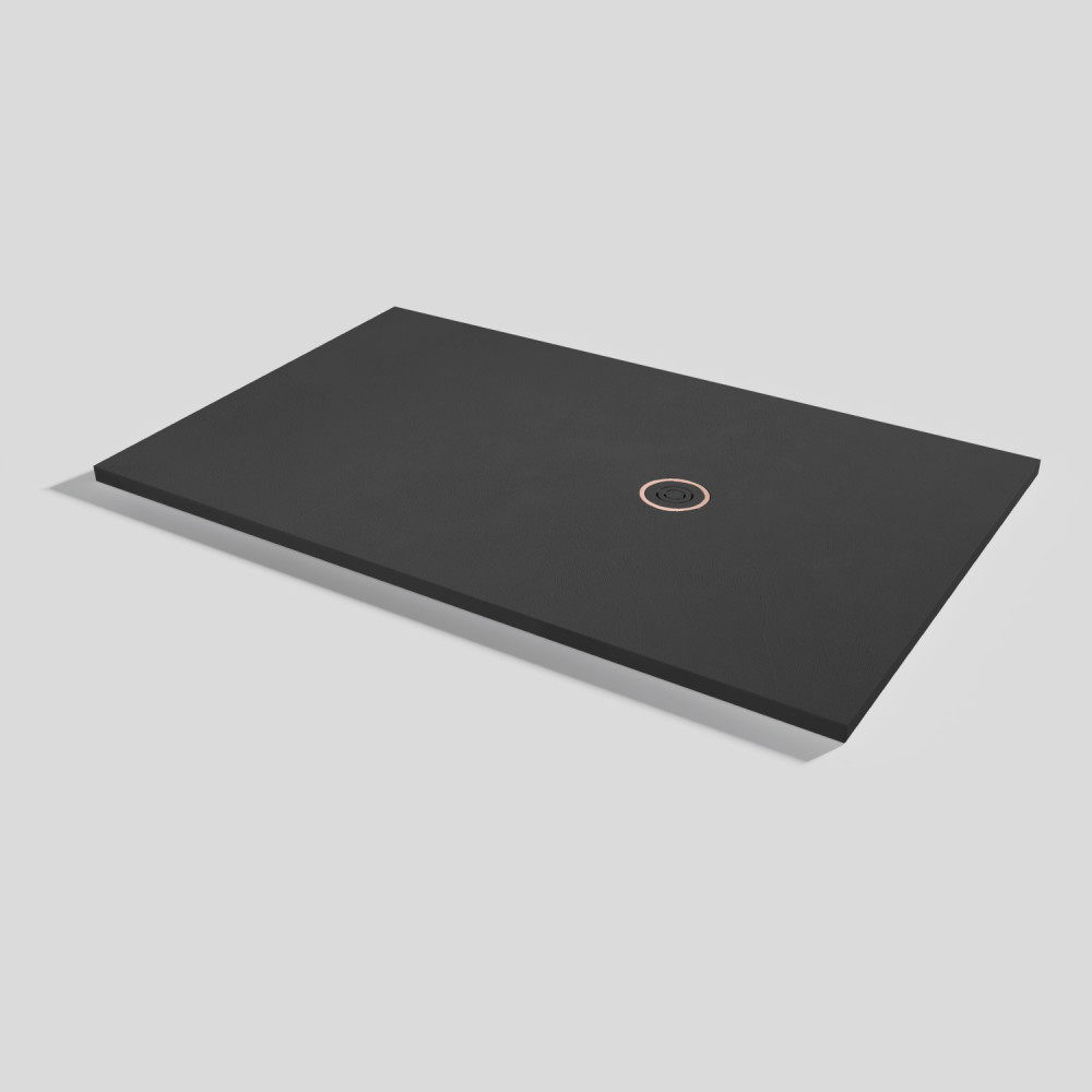 Plato de ducha Focus Beton Ink Rectangular 160x100