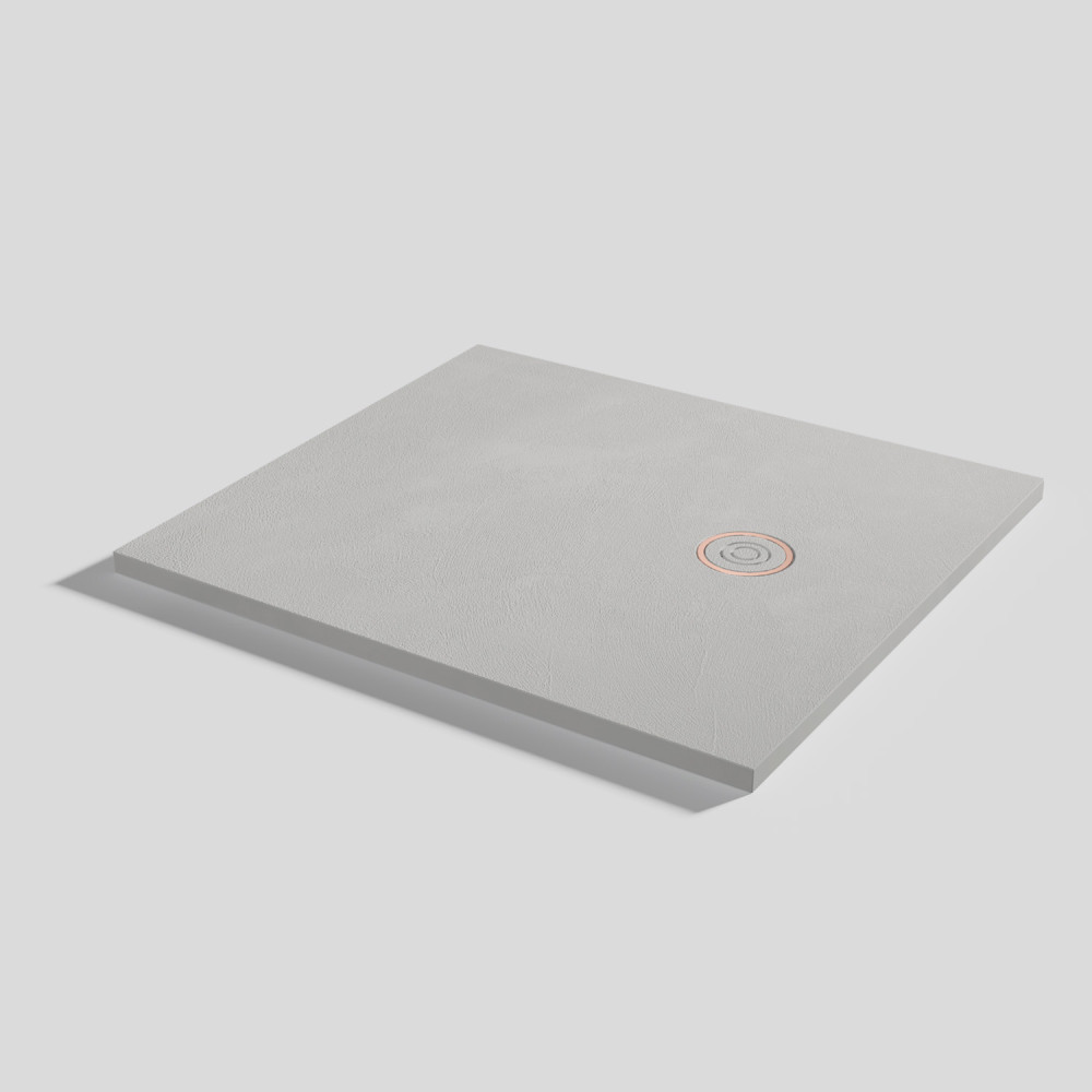 Plato de ducha Focus Beton Marfil Rectangular 100x90