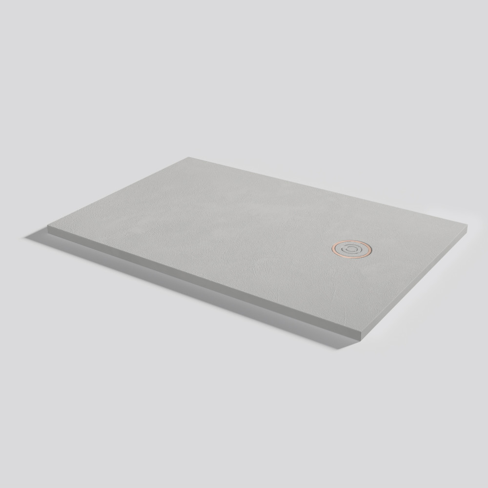 Plato de ducha Focus Beton Marfil Rectangular 120x80