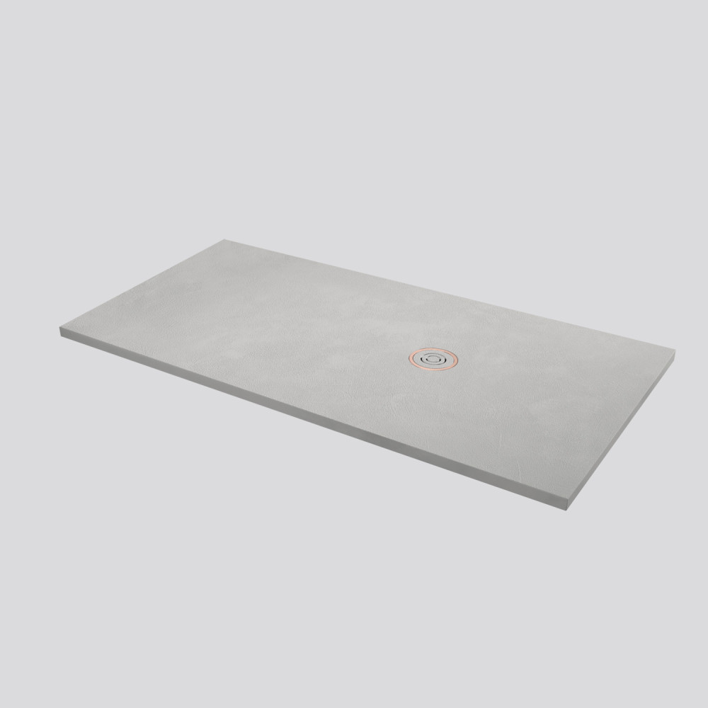 Plato de ducha Focus Beton Marfil Rectangular 160x80