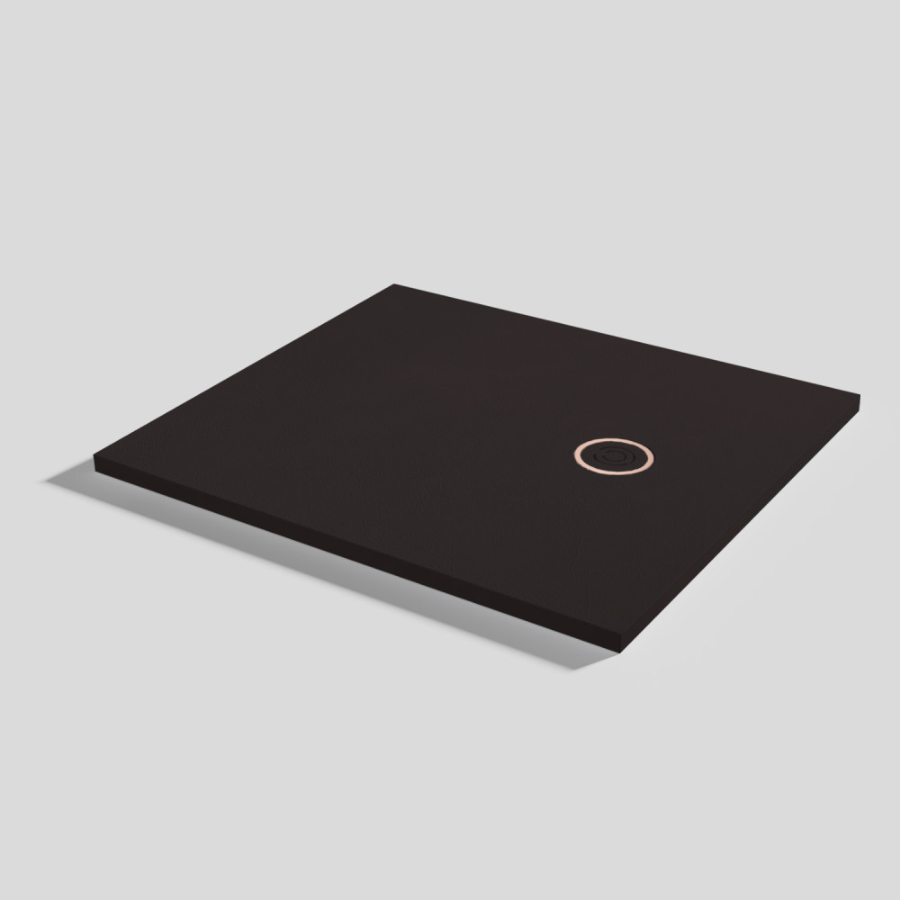 Piatto doccia Focus Beton Moka Rettangolare 100x90