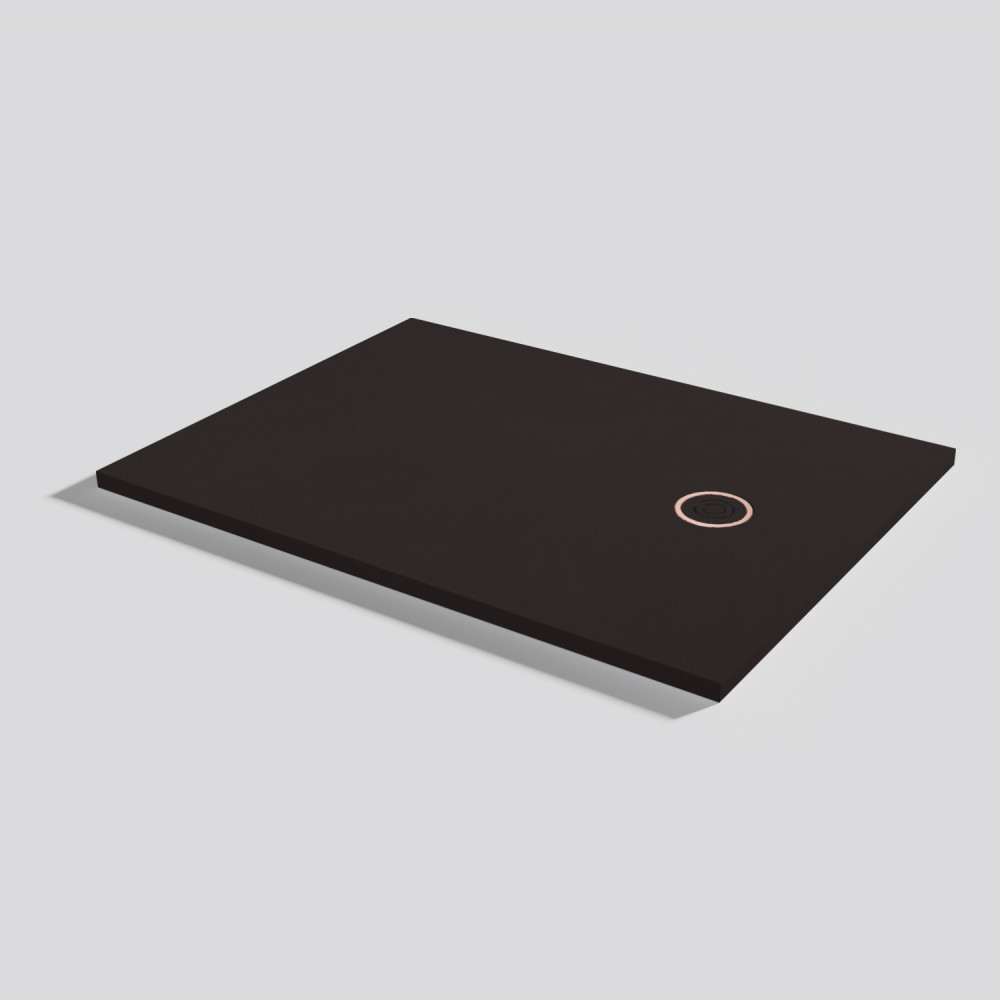Piatto doccia Focus Beton Moka Rettangolare 120x90