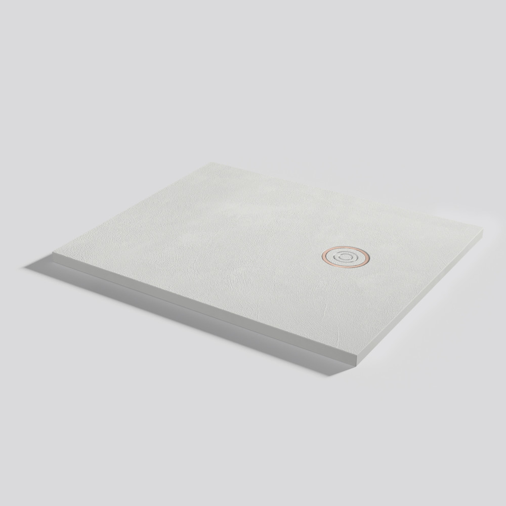 Plato de ducha Focus Beton Nacar Rectangular 100x80