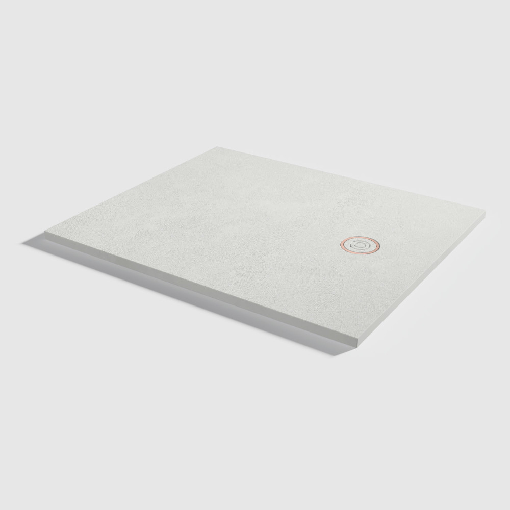 Plato de ducha Focus Beton Nacar Rectangular 120x100