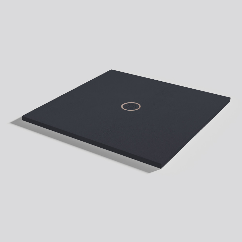 Plato de ducha Focus Beton Negro Cuadrado 100x100