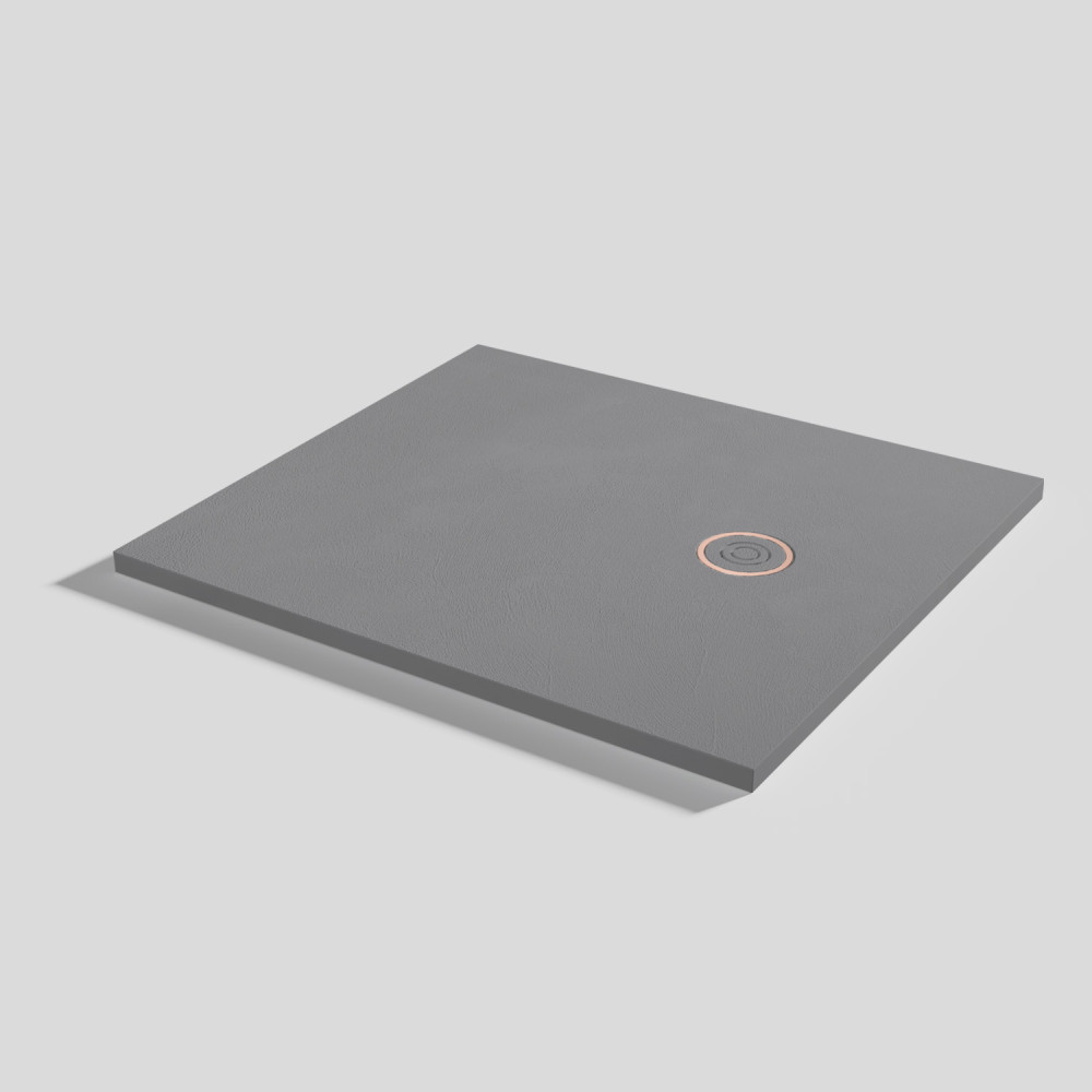 Plato de ducha Focus Beton Platinum Rectangular 100x90