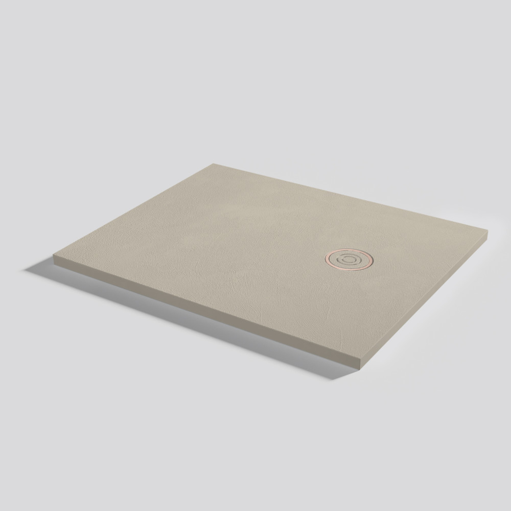 Plato de ducha Focus Beton Sand Rectangular 100x80