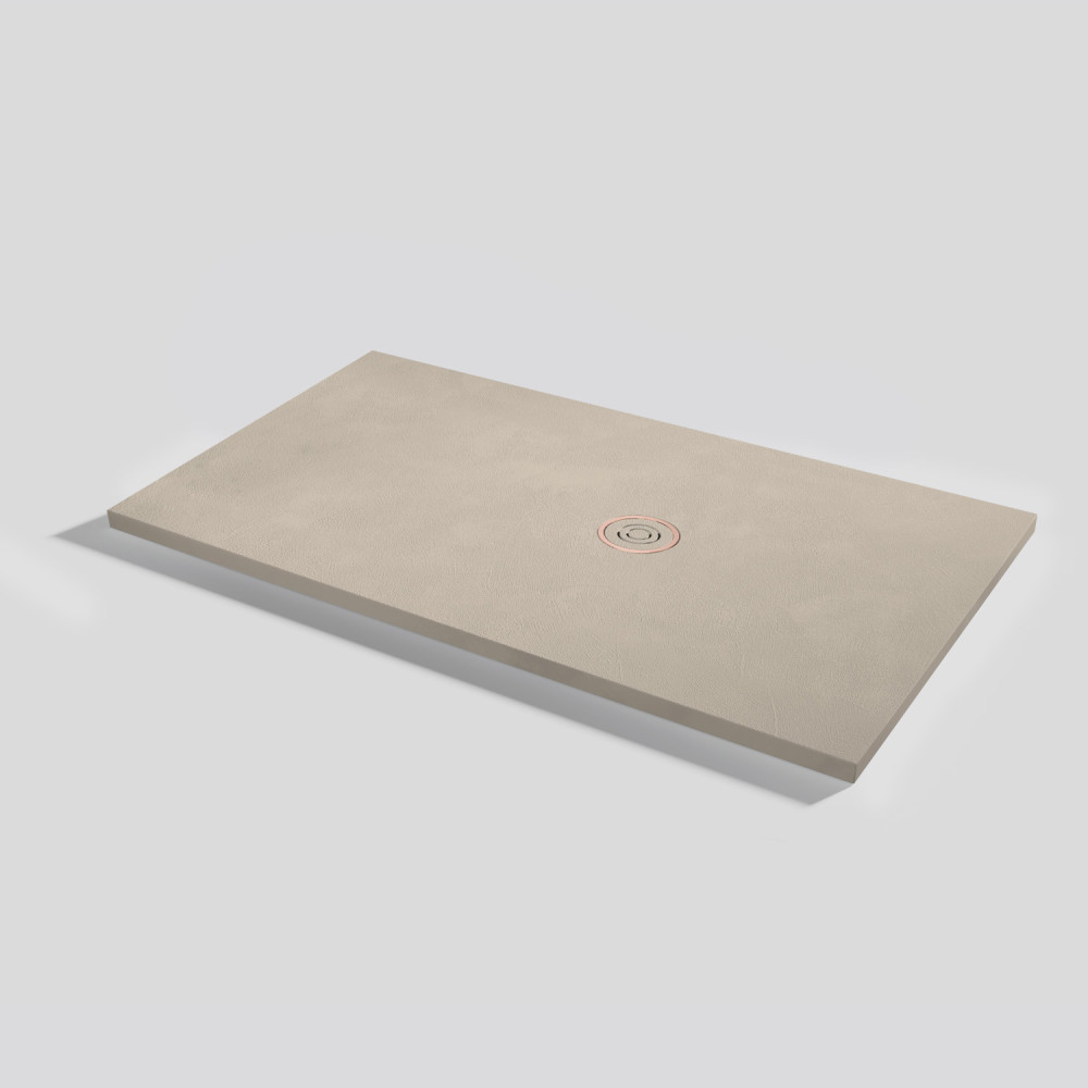Plato de ducha Focus Beton Sand Rectangular 140x80