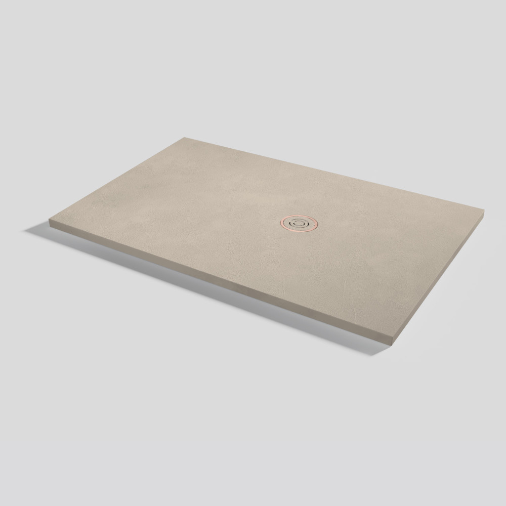 Plato de ducha Focus Beton Sand Rectangular 140x90