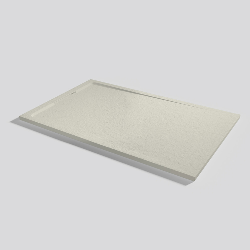 Shower tray Halo Slate Beige Rectangular 160x100