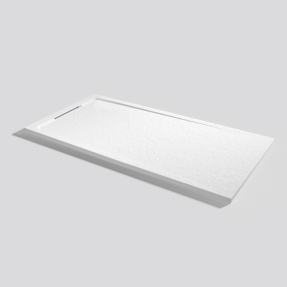 Plato de ducha Halo Slate Blanco Rectangular 160x80