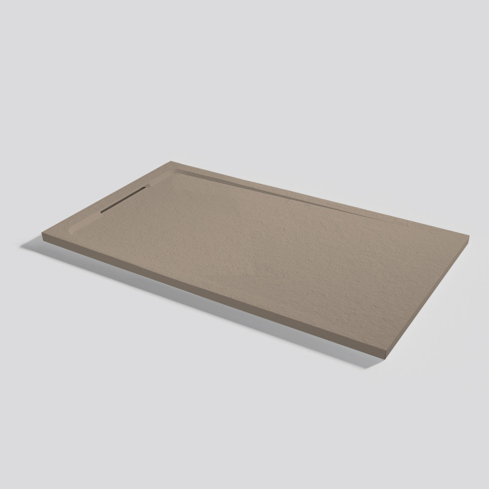 Shower tray Halo Slate Capuccino Rectangular 140x80