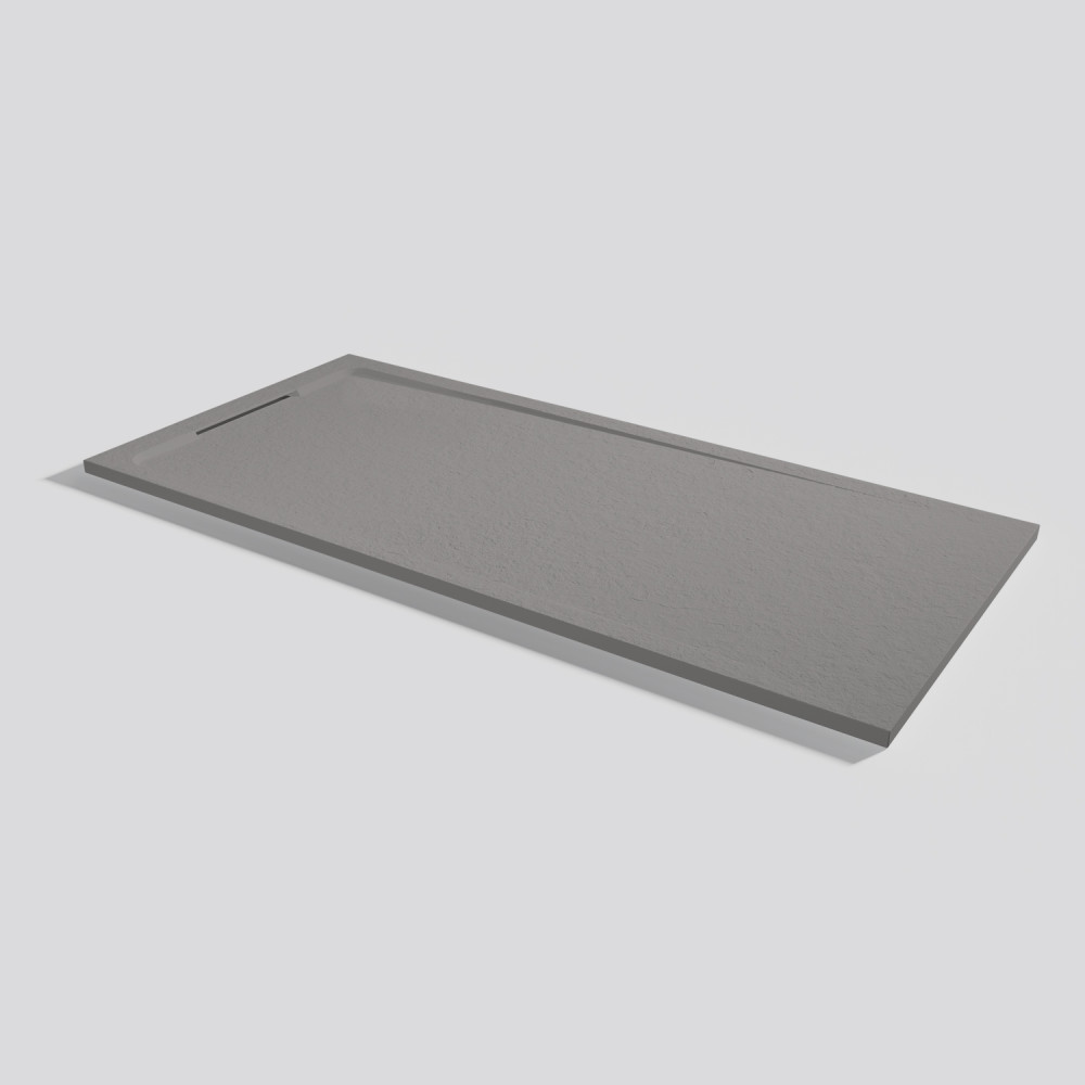 Plato de ducha Halo Slate Cemento Rectangular 180x80