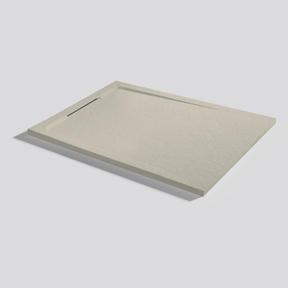Plato de ducha Halo Slate Crema Rectangular 100x80