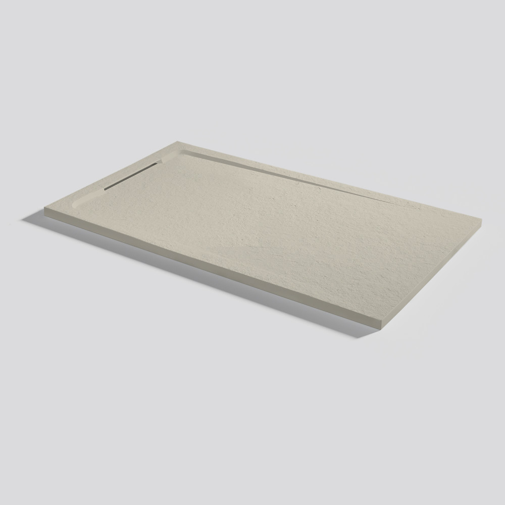 Plato de ducha Halo Slate Crema Rectangular 120x70