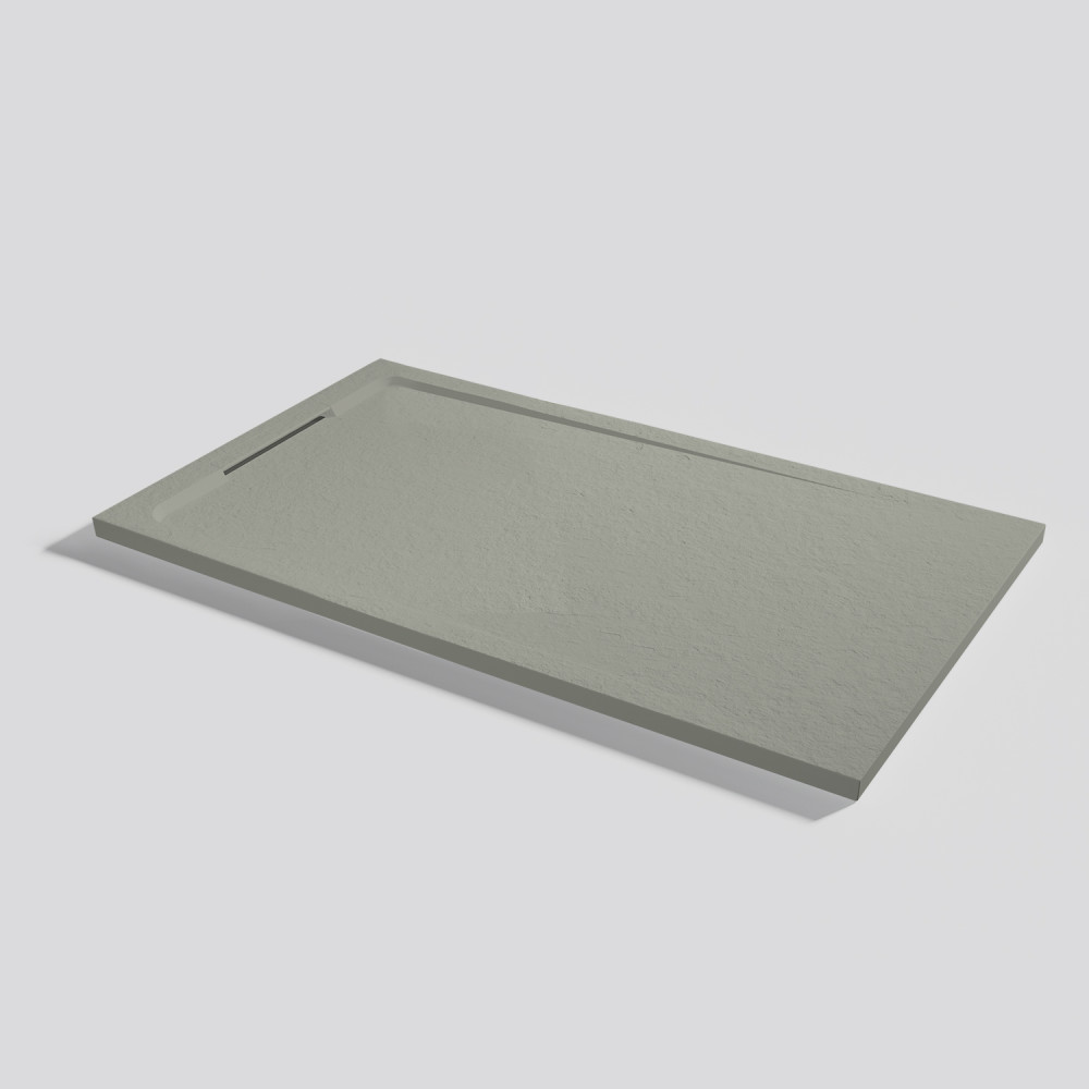 Shower tray Halo Slate Grey Rectangular 140x80
