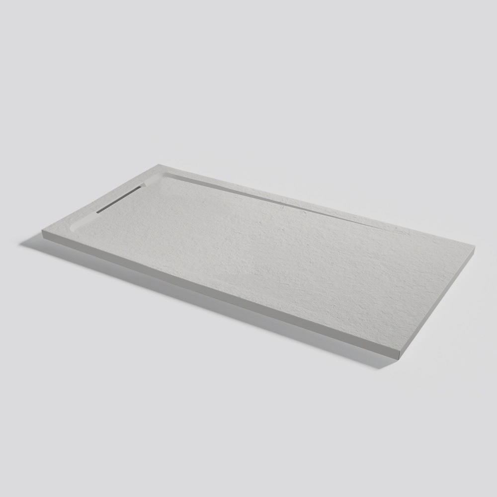 Plato de ducha Halo Slate Marfil Rectangular 140x70